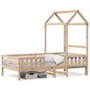 vidaXL Bed Frame with Roof without Mattress 90x200 cm