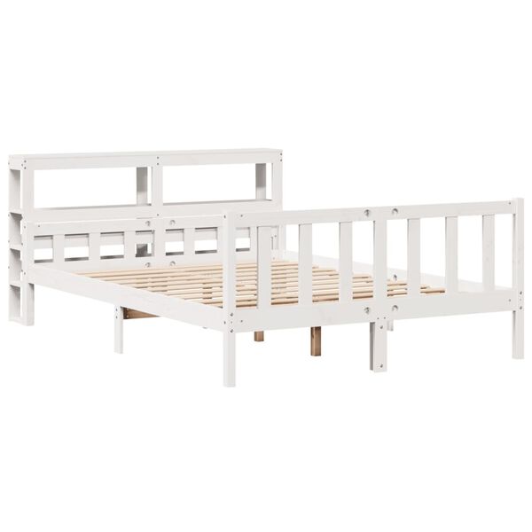 vidaXL Bed Frame without Mattress White 160x200 cm Solid Wood Pine
