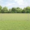 vidaXL Fence with Post Silver 0.6 x 50 m Steel