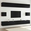 vidaXL TV Cabinet Set Wall-mounted 8 pcs Black Oak Engineered Wood