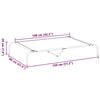 vidaXL Elevated Dog Bed Grey 130x80x20 cm Textilene and Steel