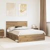 vidaXL Bed Frame Artisian Oak 150 x 200 cm Solid Pine Wood