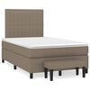 vidaXL Box Spring Bed with Mattress Taupe 120x200 cm Fabric
