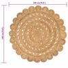 vidaXL Area Rug Hand-braided Jute 180 cm Round