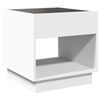 vidaXL Bedside Table with Infinity LED White 50x50x50 cm
