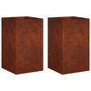 vidaXL Garden Planter 2 pcs Rusty 30 x 30 x 40 cm Weathering Steel