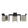 vidaXL Garden Dining Set 5 pcs Light Grey Poly Rattan