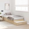 vidaXL Storage Bed Frame with Drawer Sonoma Oak 80 cm Engineered Wood