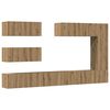 vidaXL 7 Piece TV Cabinet Set Wall-mounted Artisan Oak Engineered Wood