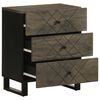 vidaXL Bedside Cabinet Black 50x33x62 cm Solid Wood Mango