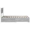 vidaXL Bed Frame with Drawer Grey Sonoma 90 x 190 cm Engineered Wood