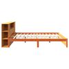 vidaXL Bookcase Bed Frame Wax Brown 180 x 200 cm Solid Pine Wood