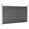 vidaXL Fence Panel Set WPC 353x105 cm Black
