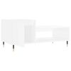 vidaXL Coffee Table High Gloss White 100x50x45 cm Engineered Wood