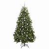 vidaXL Artificial Christmas Tree Green 210 cm PVC and Metal