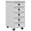 vidaXL Rolling Cabinet with Drawers CORONA White