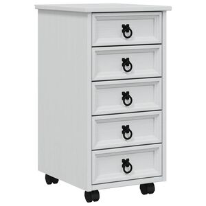 vidaXL Rolling Cabinet with Drawers CORONA White