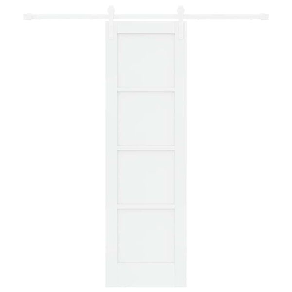 vidaXL Sliding Door White 61 x 198.5 cm Solid Pine Wood