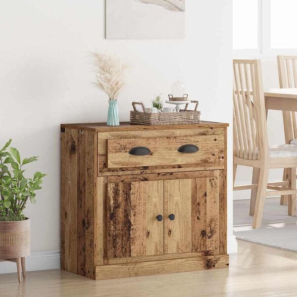 vidaXL Highboard Old Wood 70 x 35.5 x 67.5 cm Engineered Wood