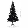 vidaXL Artificial Pre-lit Christmas Tree with Ball Set Black 120 cm PVC