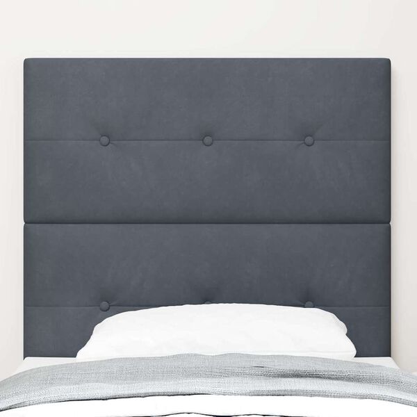 vidaXL Headboard with Headboard Dark Grey 80 cm Faux Leather