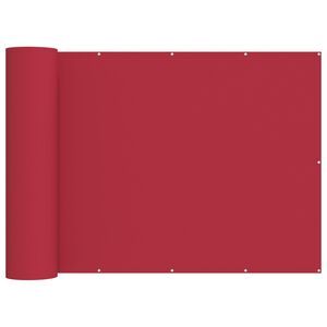 vidaXL Balcony Privacy Screen 200 x 1000 cm Fabric with PU Coated Red
