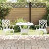 vidaXL Garden Table Set 3 pcs White Cast Aluminium