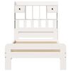 vidaXL Bookcase Bed without Mattress White 75x190 cm Small Single Solid Wood Pine
