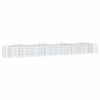 vidaXL Arched Gabion Raised Bed 400x50x50 cm Galvanised Iron