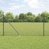 vidaXL Fence Post Grey 10 x 1.4 m (16 x 16 mm mesh) Steel and PVC