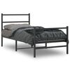 vidaXL Metal Bed Frame without Mattress with Footboard&nbsp;Black 90x200cm