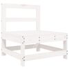 vidaXL 5 Piece Garden Lounge Set White Solid Wood Pine