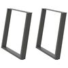 vidaXL Dining Table Legs U-Shaped 2 pcs Anthracite 70x(72-73) cm Steel