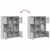 vidaXL Bookcase Grey Sonoma 89x24x101.5 cm Engineered Wood