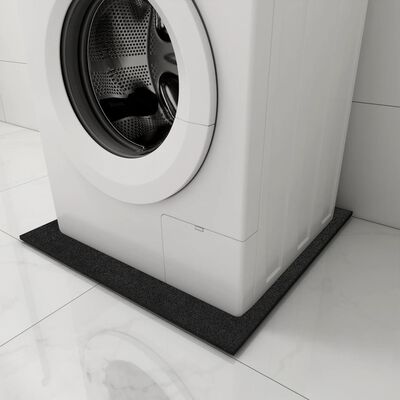 vidaXL Anti-vibration Washing Machine Mat Black 60x60x0.6 cm