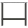 vidaXL Coffee Table Legs Anthracite 2 pcs 50x(42-43) cm Steel