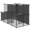 vidaXL Small Animal Cage Black 142x74x93 cm PP and Steel
