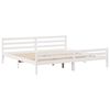 vidaXL Bed Frame without Mattress White 180x200 cm Super King Solid Wood Pine