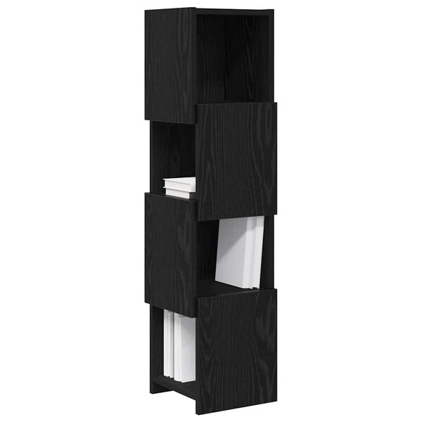 vidaXL Corner Cabinet Black Oak 25.5x25x102cm Engineered Wood