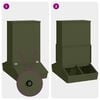 vidaXL Pig Feeder Olive Green 82 x 51 x 91.5 cm Cold-Rolled Steel