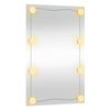 vidaXL Wall Mirror with LED Lights 40x60 cm Glass Rectangle