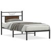 vidaXL Bed Frame without Mattress Brown Oak 90x190 cm Single Engineered Wood