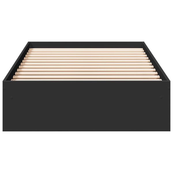 vidaXL Bed Frame with Drawers without Mattress Black 100x200 cm