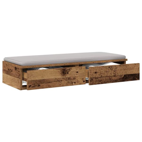 vidaXL Bed Drawers Old Wood 80 x 36.5 x 16.5 cm Engineered Wood