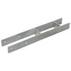 vidaXL Fence Anchors 2 pcs Silver 9x6x60 cm Galvanised Steel