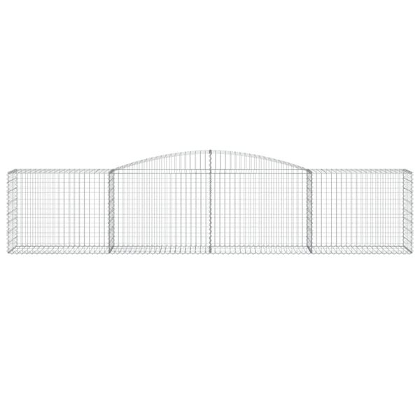 vidaXL Arched Gabion Baskets 10 pcs 400x50x80/100 cm Galvanised Iron