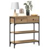 vidaXL Console Table Artisan Oak 72.5 x 25 x 75 cm Engineered Wood