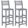 vidaXL 3 Piece Outdoor Bar Set Grey Solid Acacia Wood