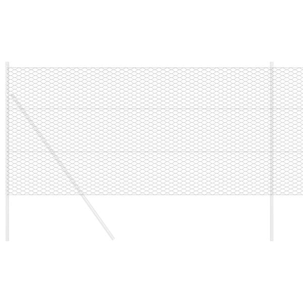 vidaXL Hexagon Fence Grey 0.5 x 10 m Steel