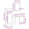 vidaXL Bathroom Furniture Set with Shelf 3 pcs Brown Engineered wood